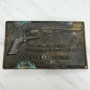 Vintage Colt Navy 36 Cal Model 1851 Belt Buckle Pioneer Heritage ✨